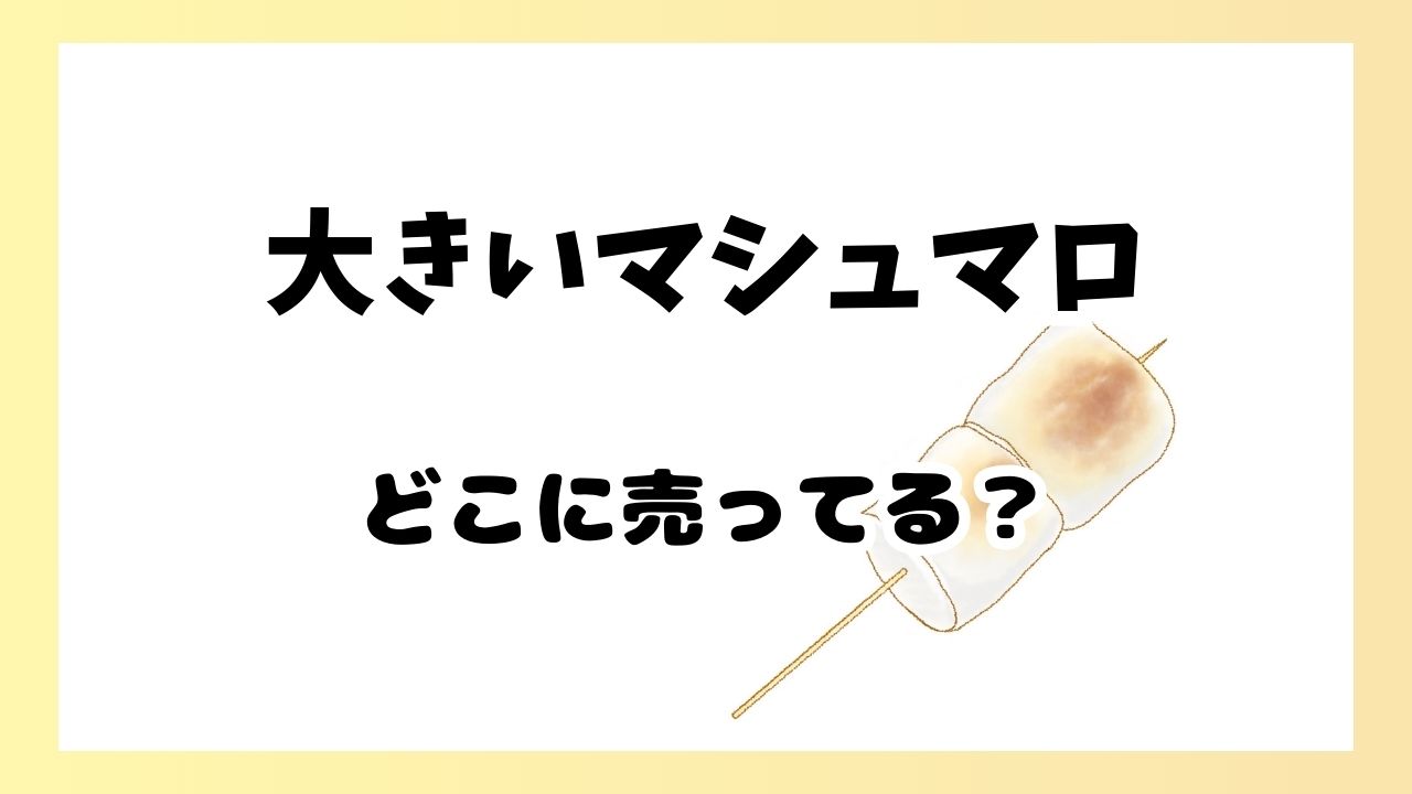 大きいマシュマロはどこで買える